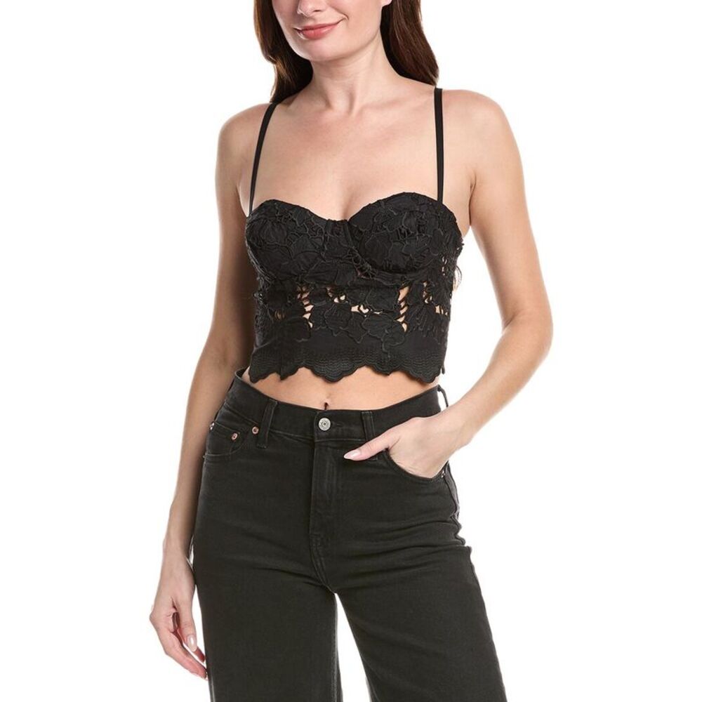 L’Agence Womens L'agence Sonya Bralette Top, Black
